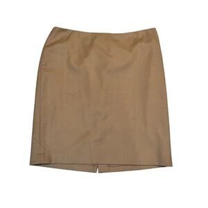 TALBOTS Tan Pencil Skirt 14P‎ Career Business Office (F-209)